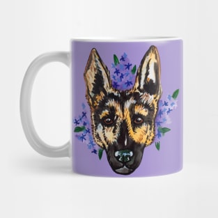 Watercolor German shepherd dog Mug